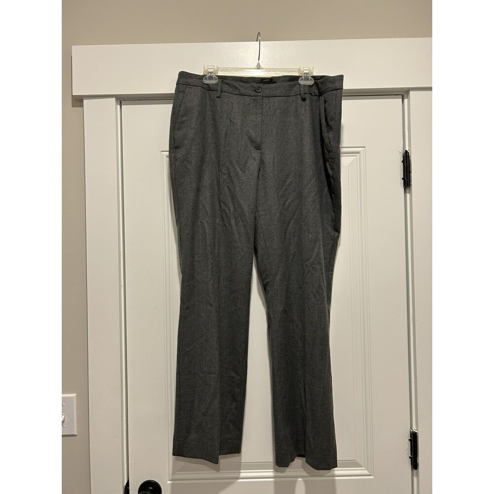 Talbots Italian Flannel Wool Pants Women’s 14W Gray Lined Corpcore Work Academia